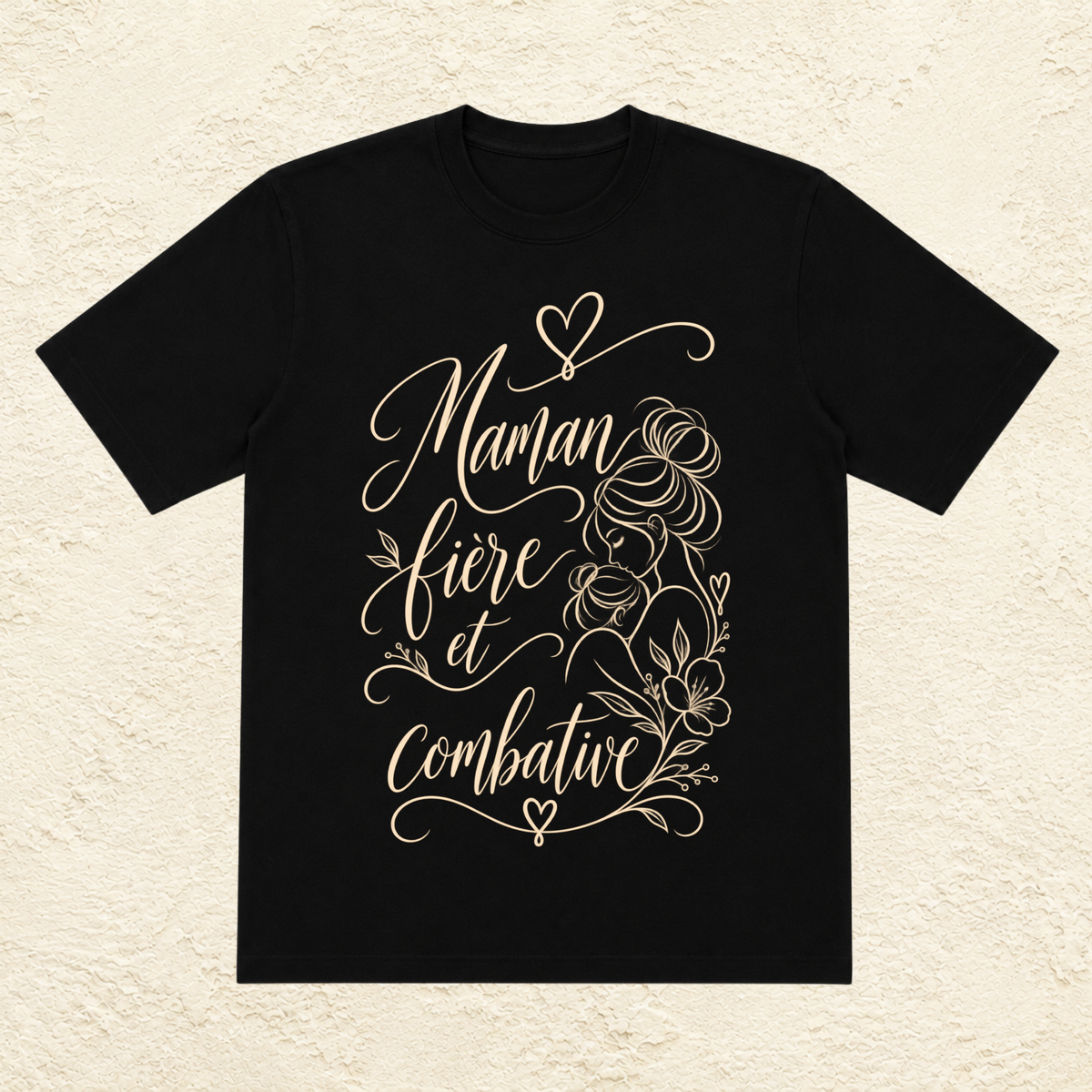 T-shirt Femme illustré « Maman fière et combative »