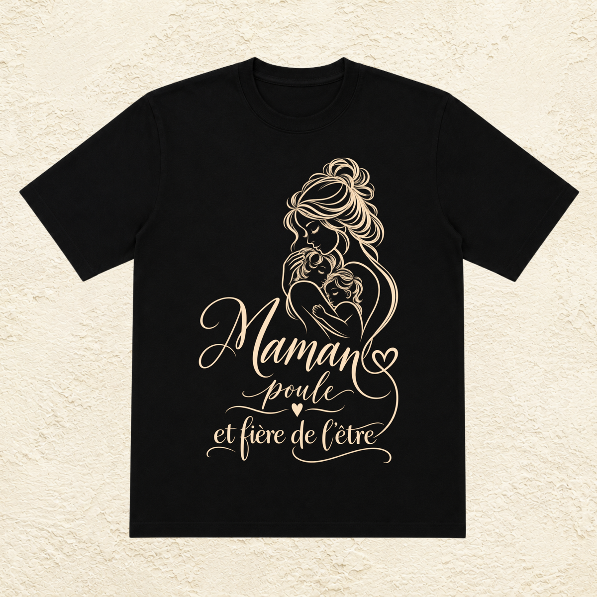 T-shirt Femme illustré « Maman poule et fière de l'être »