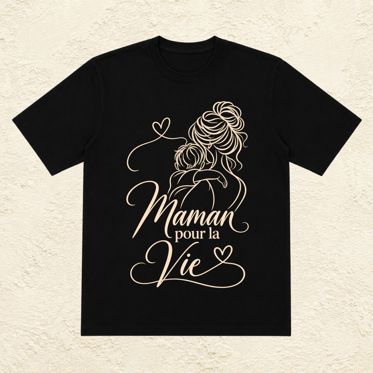 T-shirt Femme illustré « Maman pour la vie »