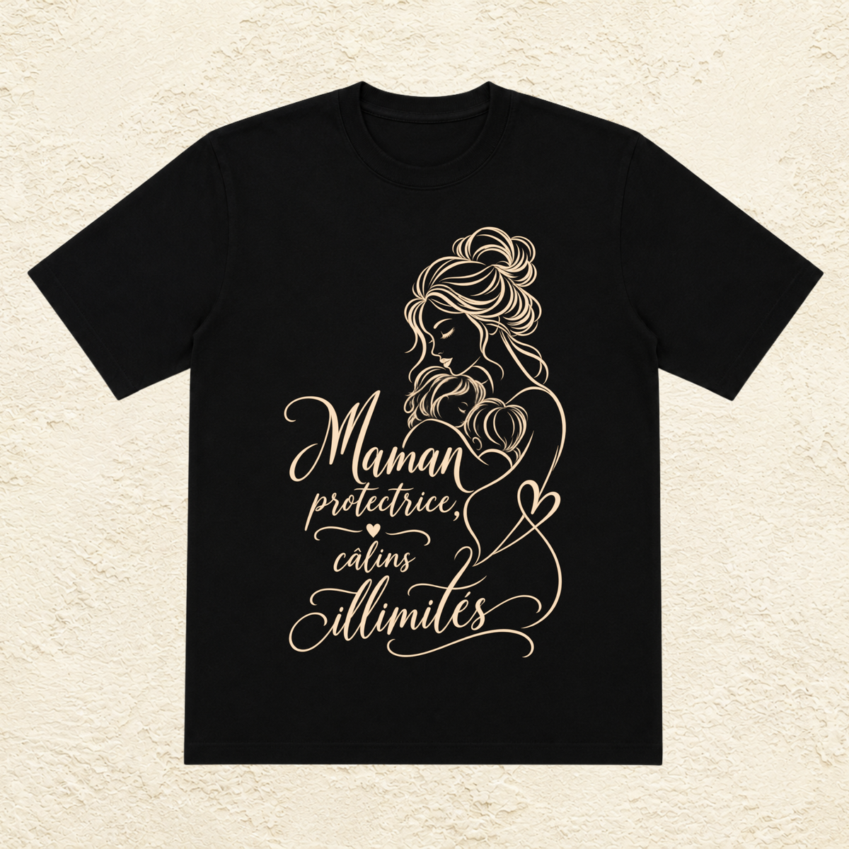 T-shirt Femme illustré « Maman protectrice câlins illimités »