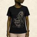 T-shirt Femme illustré « Maman sympa sous réserve de café »