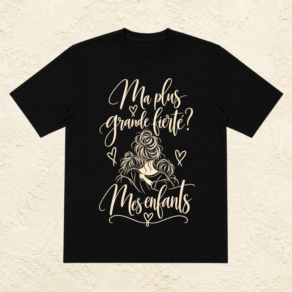 T-shirt Femme illustré « Ma plus grande fierté ? Mes enfants »