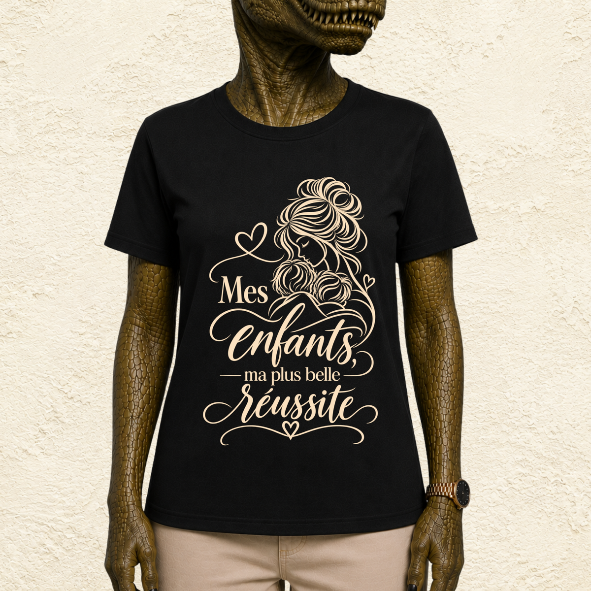 T-shirt Femme illustré « Mes enfants, ma plus belle réussite »