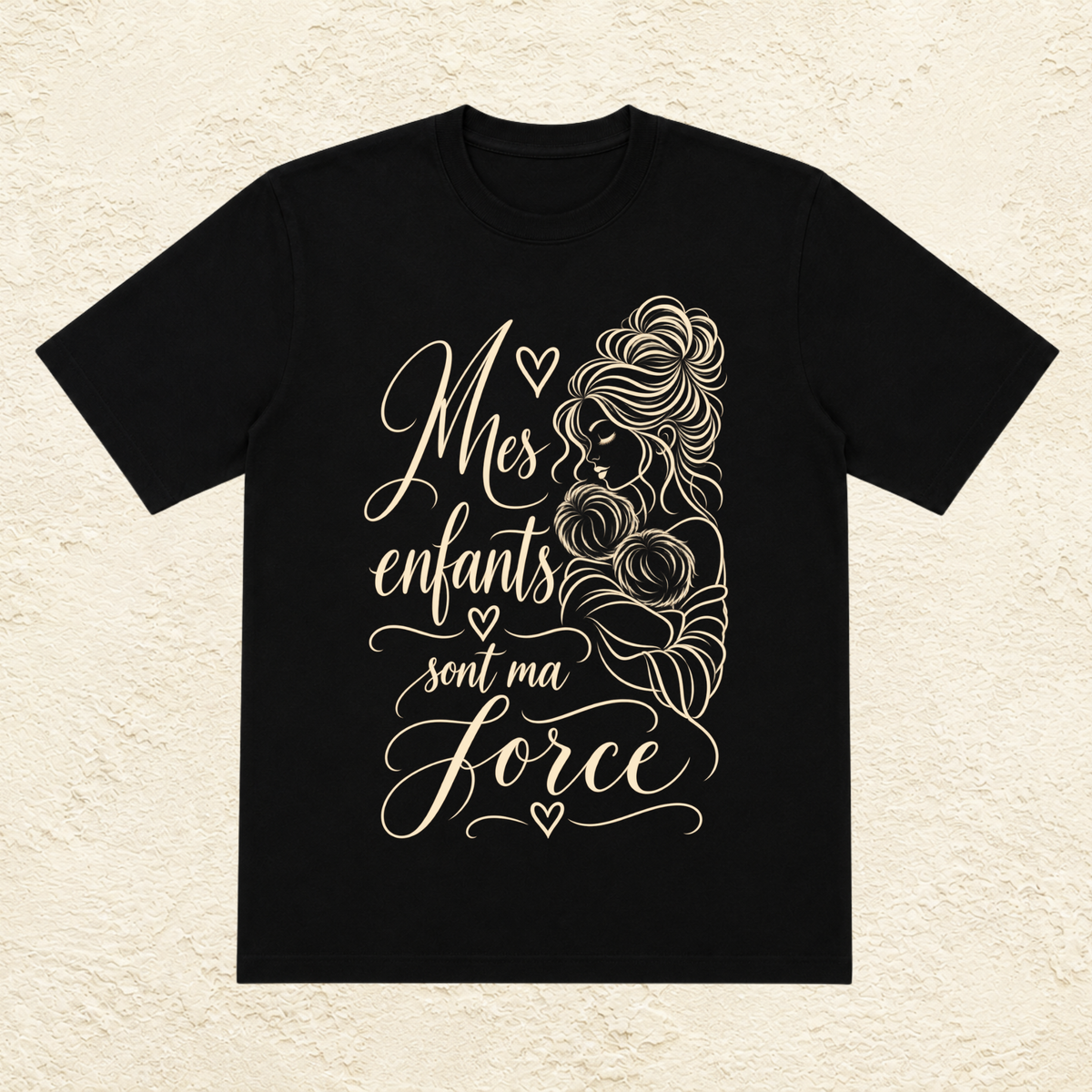 T-shirt Femme illustré « Mes enfants sont ma force »