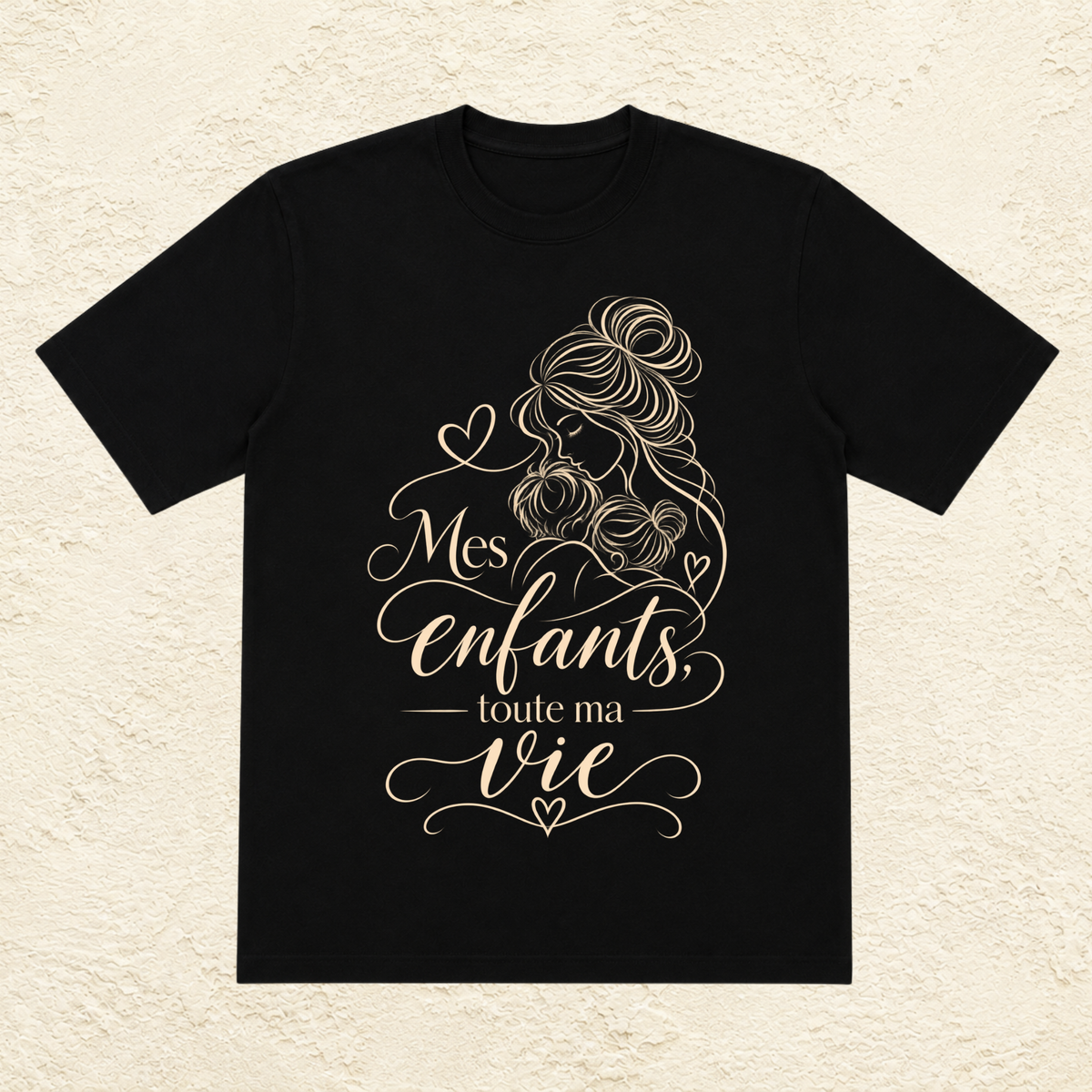 T-shirt Femme illustré « Mes enfants toute ma vie »