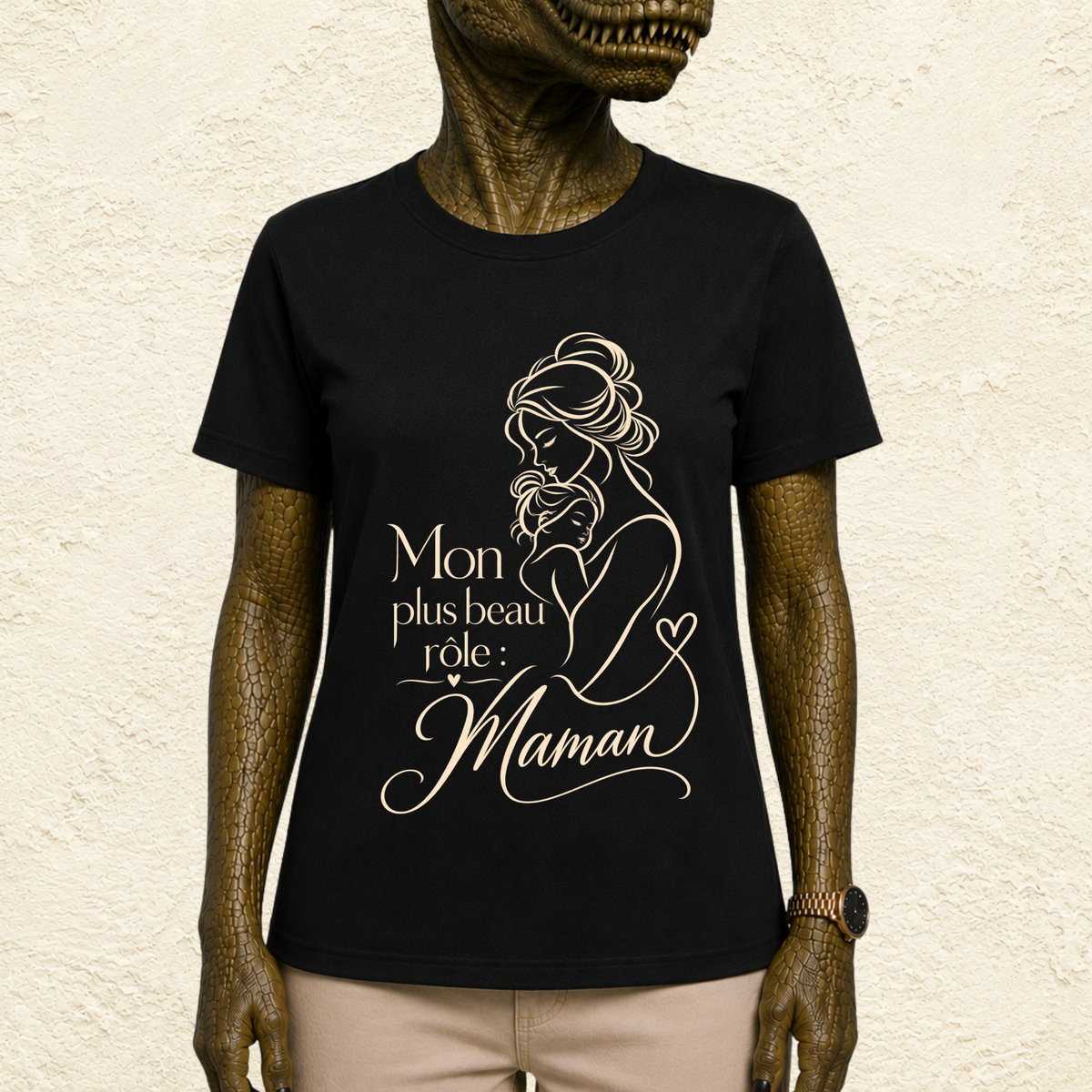 T-shirt Femme illustré « Mon plus beau rôle : Maman »