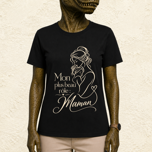 T-shirt Femme illustré « Mon plus beau rôle : Maman »