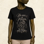 T-shirt Femme illustré « Un coeur de maman, ça aime sans compter »