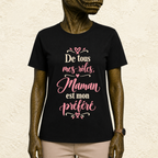 T-shirt Femme texte « De tous mes rôles, Maman est mon préféré »