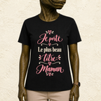 T-shirt Femme texte « Je porte le plus beau titre : Maman »