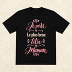 T-shirt Femme texte « Je porte le plus beau titre : Maman »