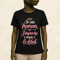 T-shirt Femme texte « Je suis maman. J'improvise depuis le début. »
