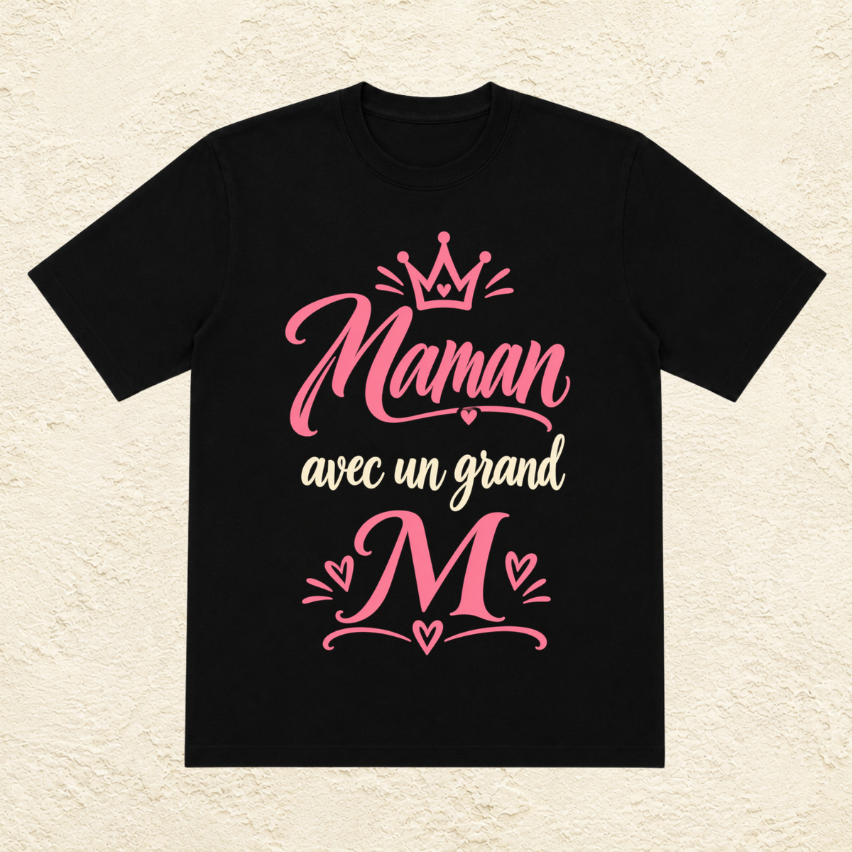 T-shirt Femme texte « Maman avec un grand M »