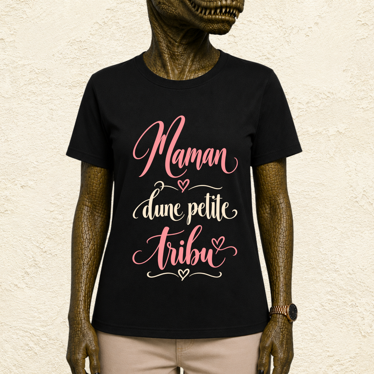 T-shirt Femme texte « Maman d'une petite tribu »