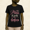 T-shirt Femme texte « Maman de petits bonheurs »