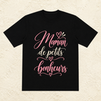 T-shirt Femme texte « Maman de petits bonheurs »