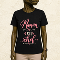 T-shirt Femme texte « Maman en chef »