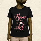 T-shirt Femme texte « Maman en chef »
