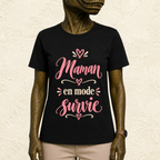 T-shirt Femme texte « Maman en mode survie »