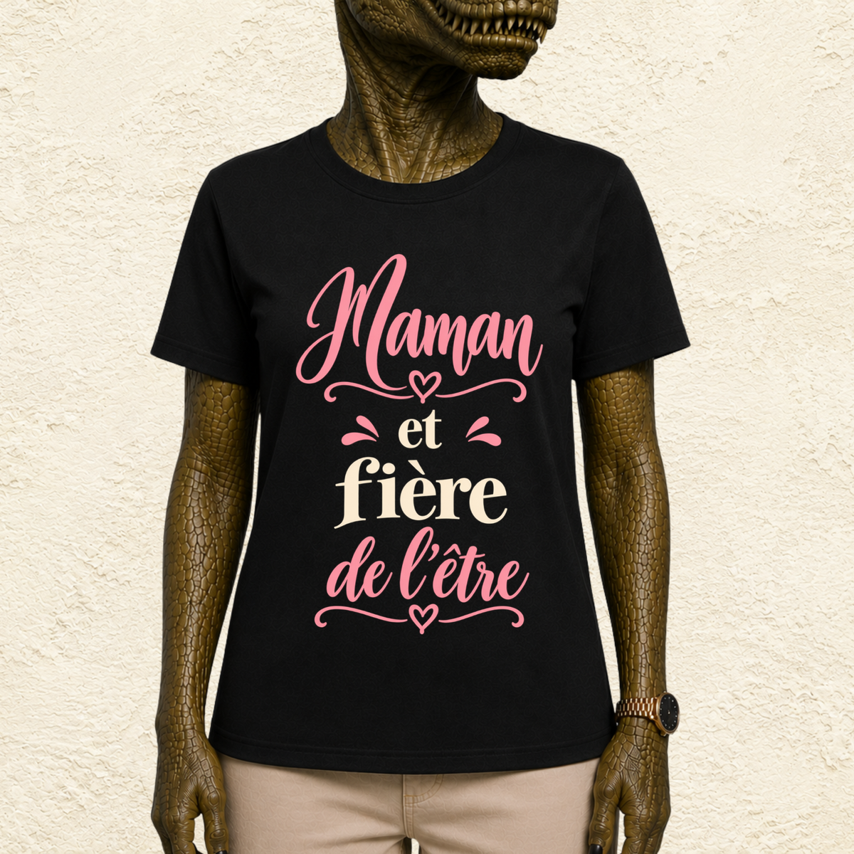 T-shirt Femme texte « Maman et fière de l'être »