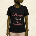 T-shirt Femme texte « Maman fière et combative »