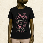 T-shirt Femme texte « Maman poule et fière de l'être »