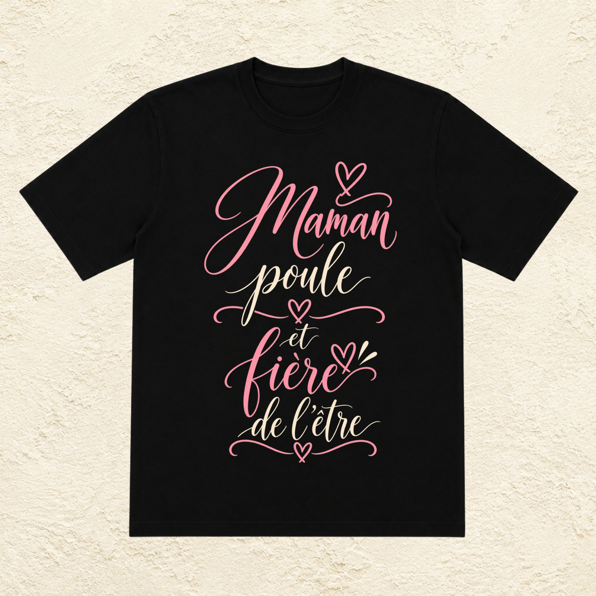 T-shirt Femme texte « Maman poule et fière de l'être »