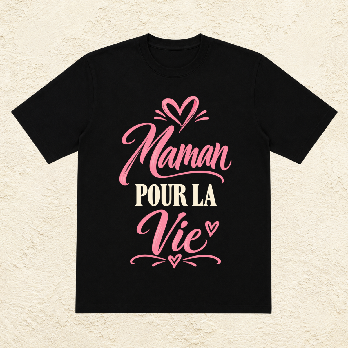 T-shirt Femme texte « Maman pour la vie »