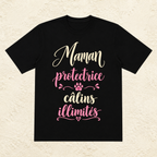 T-shirt Femme texte « Maman protectrice câlins illimités »