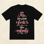 T-shirt Femme texte « Ma plus grande fierté ? Mes enfants »