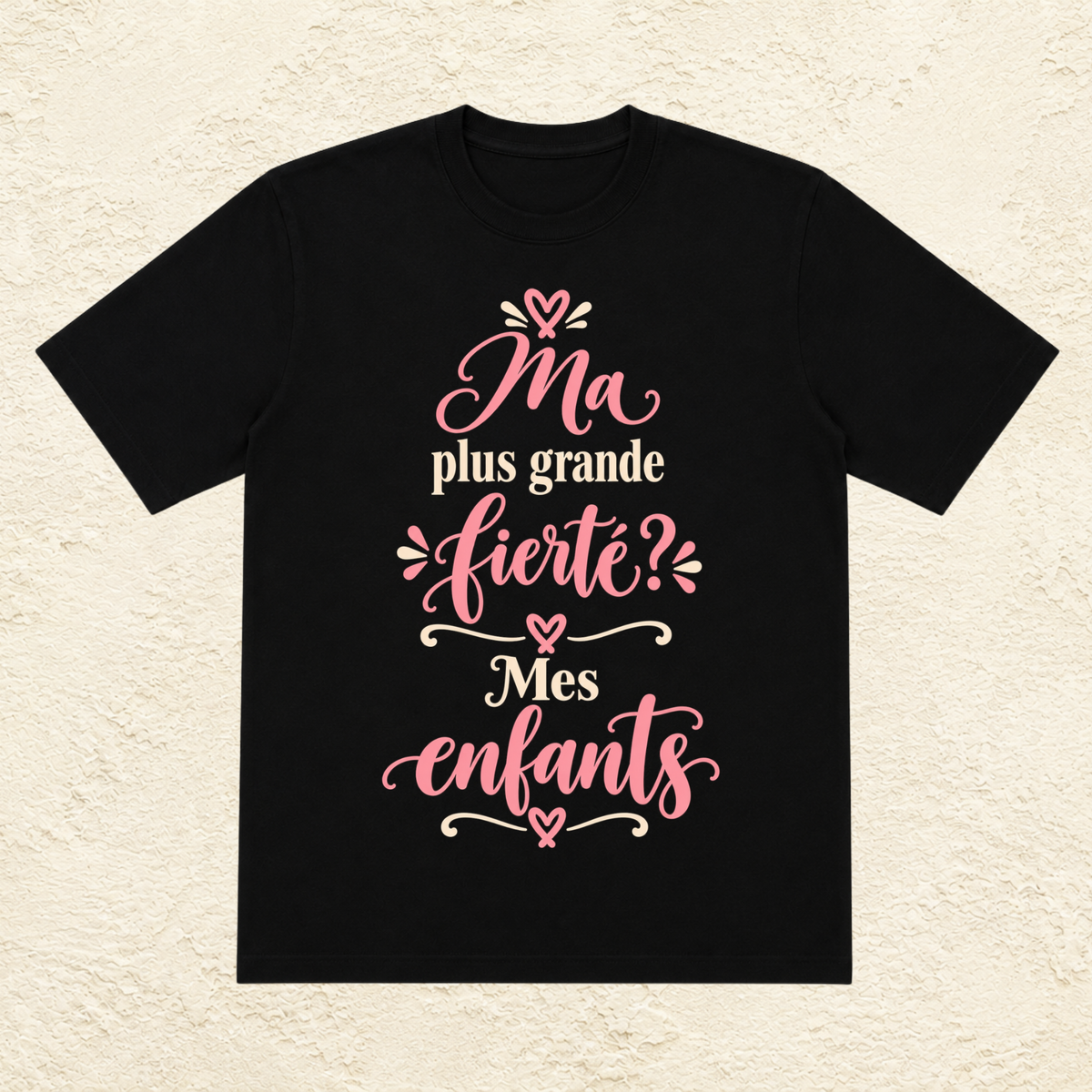 T-shirt Femme texte « Ma plus grande fierté ? Mes enfants »
