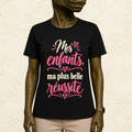 T-shirt Femme texte « Mes enfants, ma plus belle réussite »
