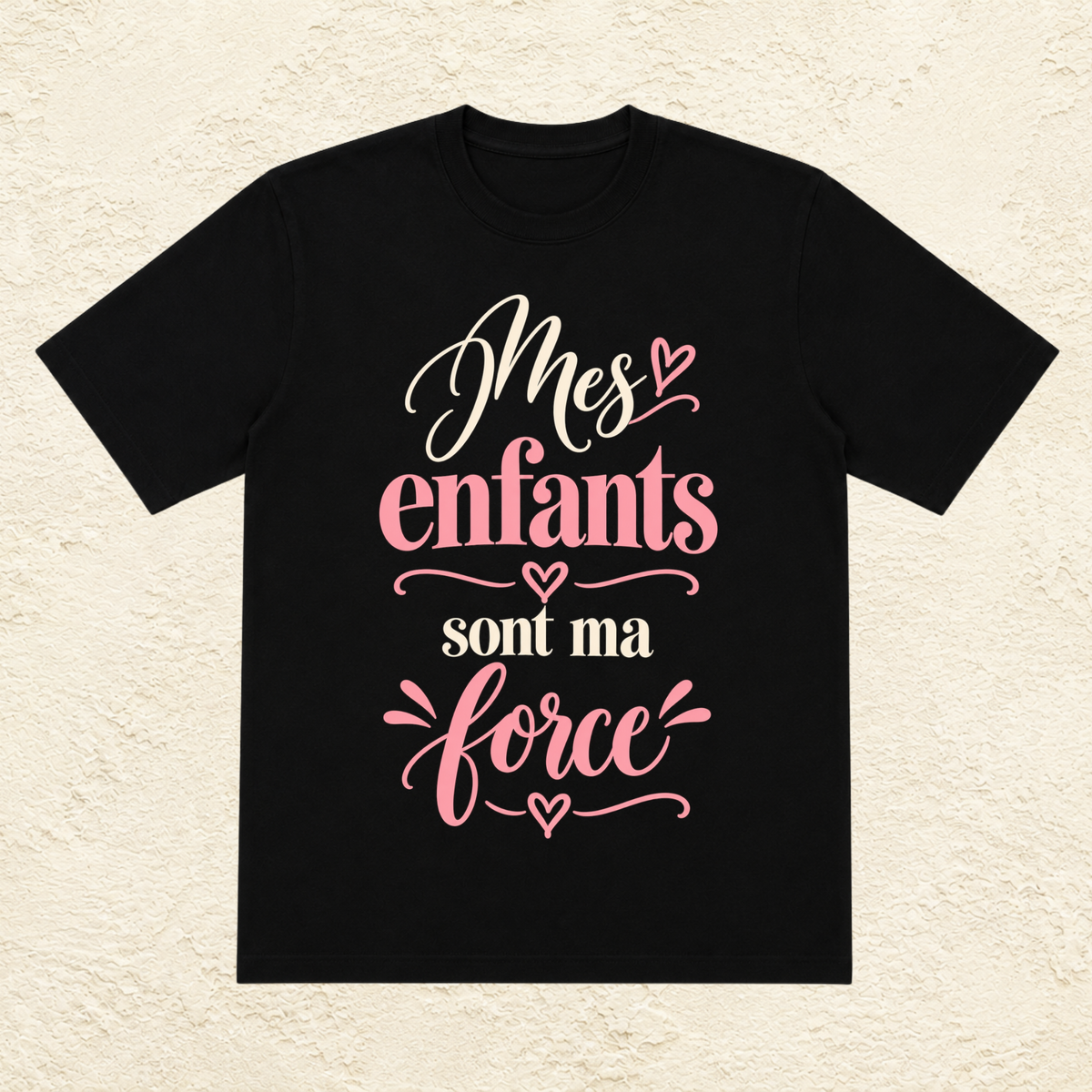 T-shirt Femme texte « Mes enfants sont ma force »