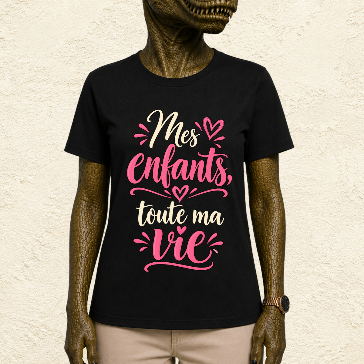 T-shirt Femme texte « Mes enfants toute ma vie »