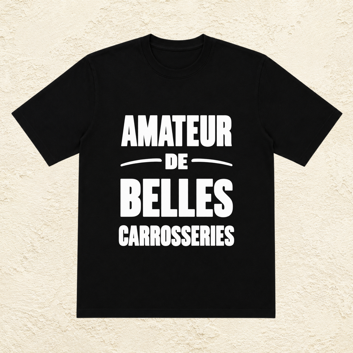 T-shirt Homme Noir et Blanc « Amateur de belles carrosseries »