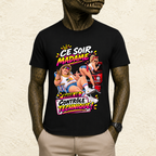 T-shirt Homme illustré « Ce soir, Madame passe le contrôle technique ! »