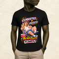 T-shirt Homme illustré « Claquettes + Chaussettes = Beau gosse de compète ! »