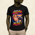 T-shirt Homme illustré « Enlève ta culotte, c'est moi qui pilote ! »