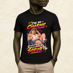 T-shirt Homme illustré « J'ai du charme, demande à ta soeur ! »