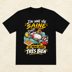 T-shirt Homme « J'ai une vie saine, je mens aussi très bien »