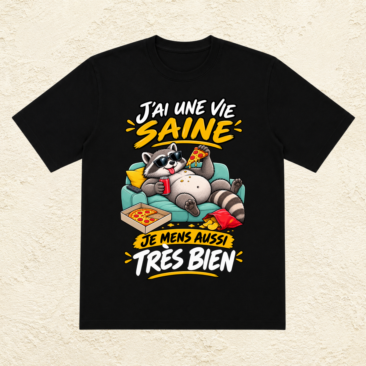 T-shirt Homme « J'ai une vie saine, je mens aussi très bien »