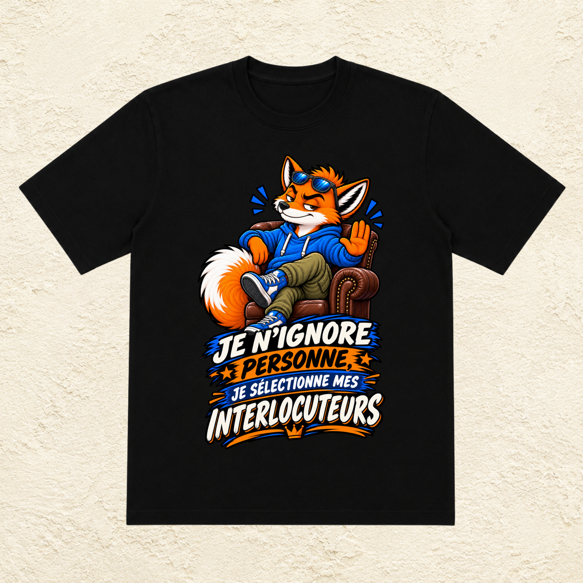 T-shirt Homme illustré « Je n'ignore personne, je sélectionne mes interlocuteurs »