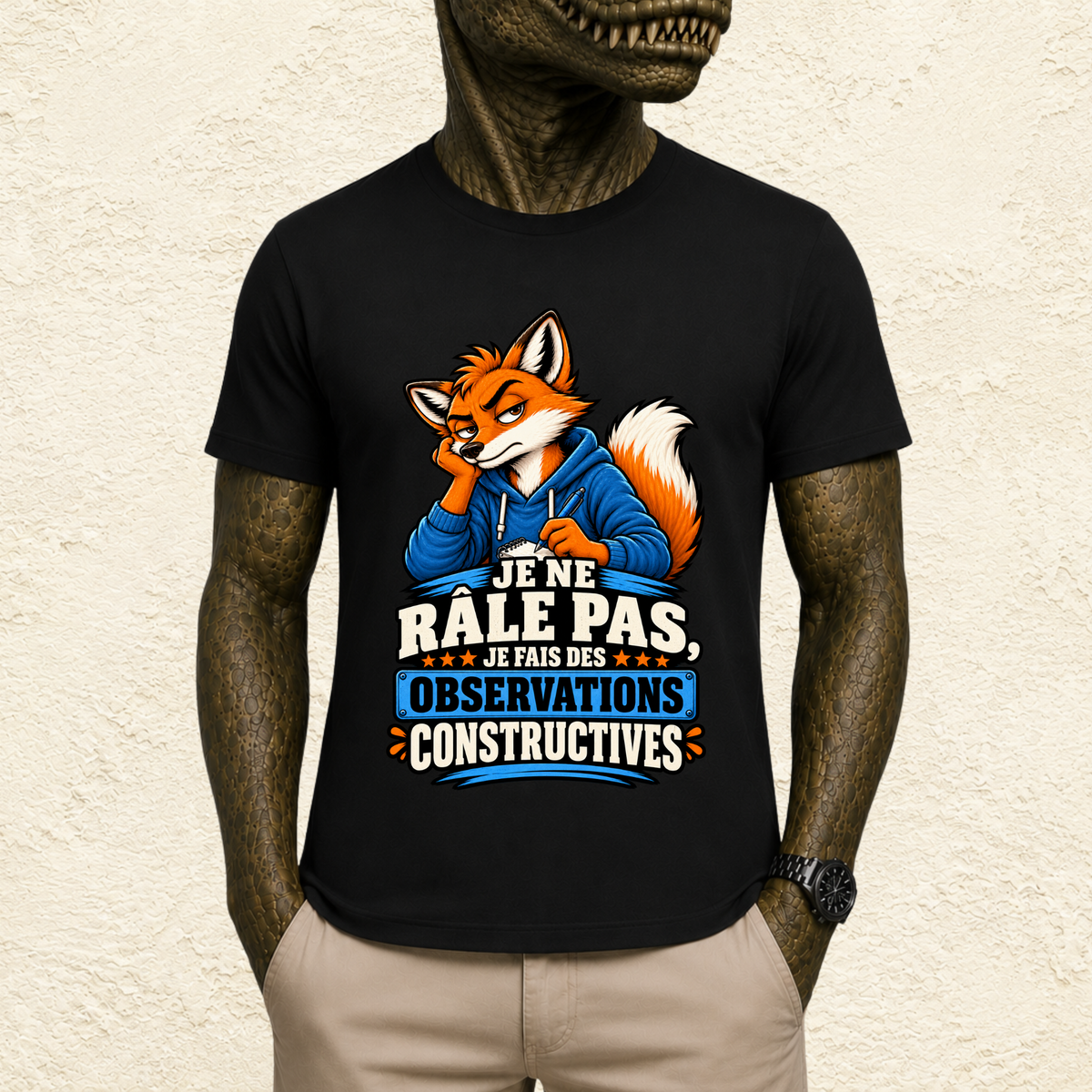 T-shirt Homme « Je ne râle pas, je fais des observations constructives »