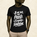 T-shirt Homme Noir et Blanc « Je ne suis pas froid, j'économise ma sympathie »