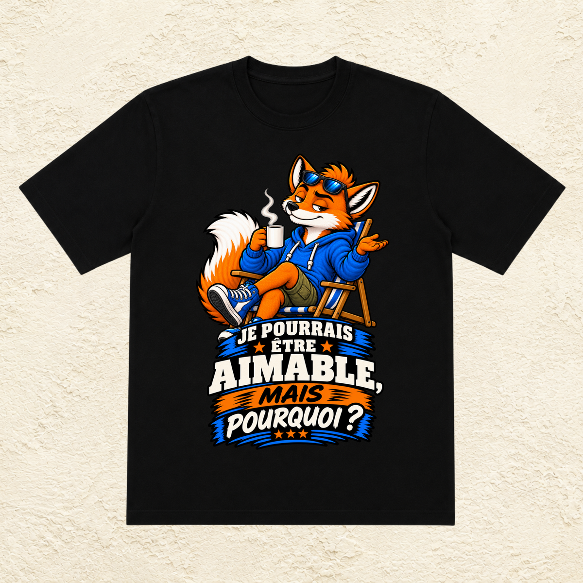 T-shirt Homme illustré « Je pourrais être aimable, mais pourquoi ? »