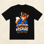 T-shirt Homme illustré « Je suis calme. C'est mon visage qui proteste »