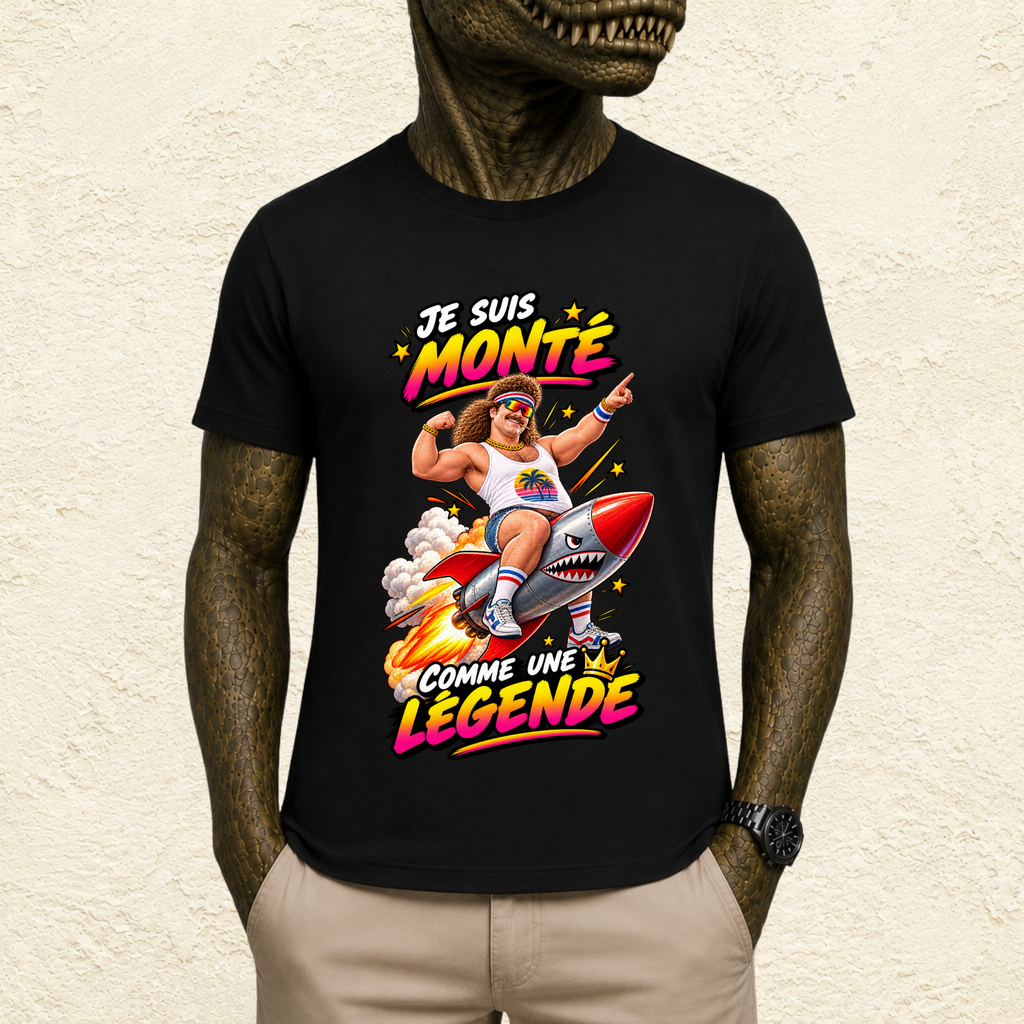 T-shirt Homme illustré « Je suis monté comme une légende ! »