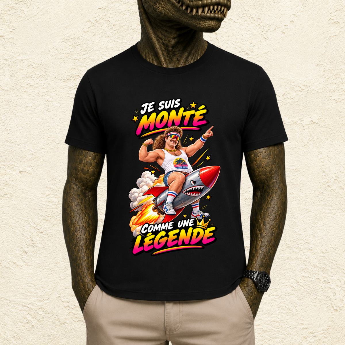 T-shirt Homme illustré « Je suis monté comme une légende ! »