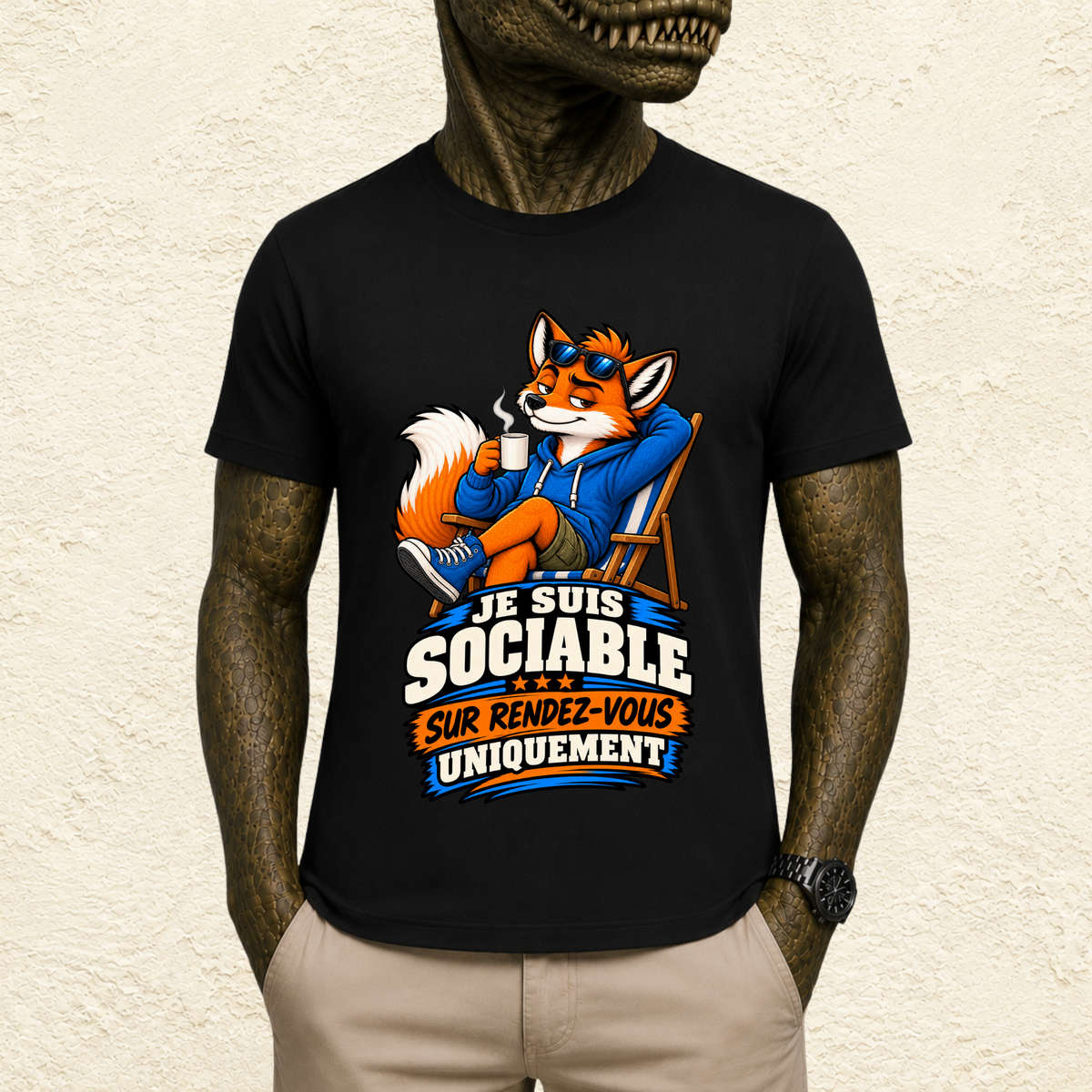 T-shirt Homme « Je suis sociable sur rendez-vous uniquement »