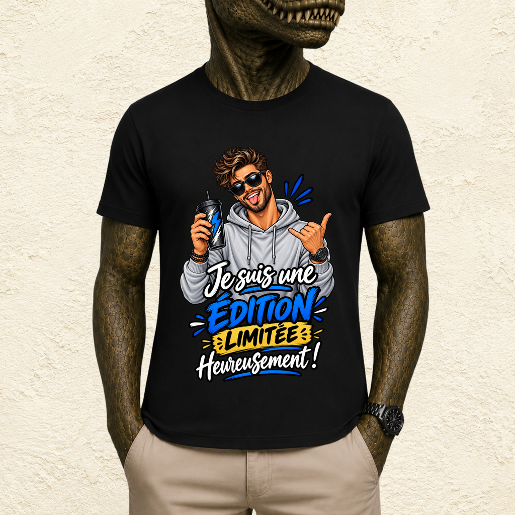 T-shirt Homme « Je suis une édition limitée, heureusement ! »